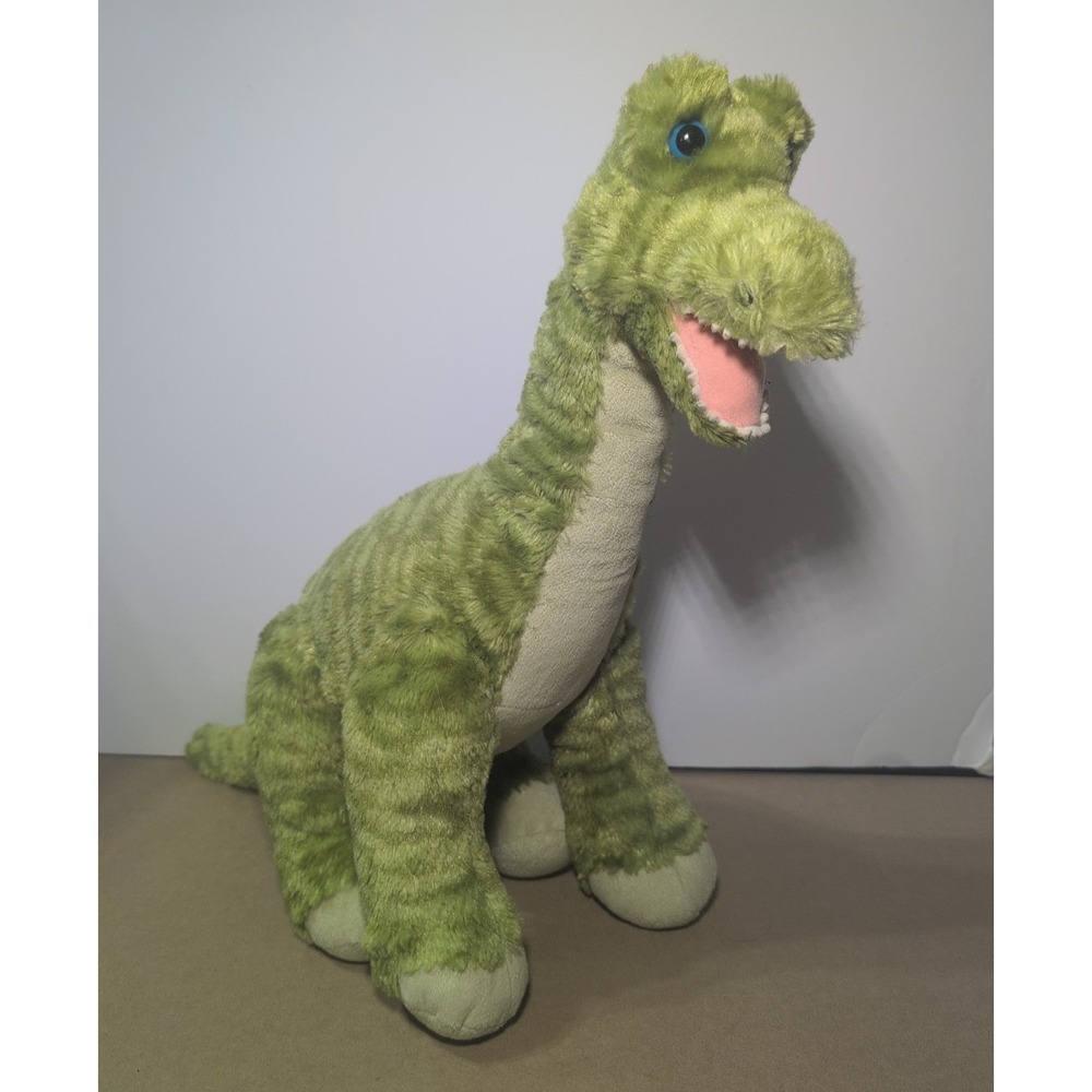 Build a Bear Brontosaurus Green Striped Brachiosaurus Dinosaur Plush Stuffed Toy
